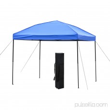 Ollieroo 10 x 10-Feet Outdoor Pop Up Portable Shade Instant Folding Canopy & Carrying Bag, Blue 566607285